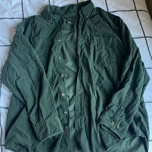 Green corduroy button up great northwest